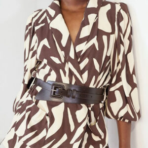 cinturón de piel marrón